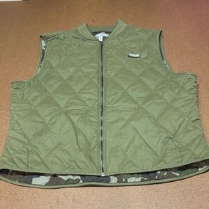 Men's Quilted Olive Vest XXL